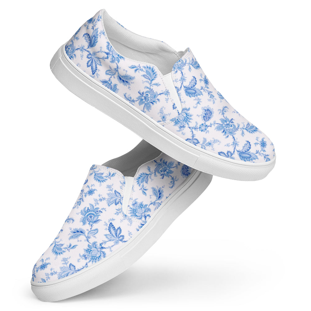 
                  
                    Floral Blue Men's Slip-On Canvas Shoes | Stylish and Comfortable Casual Footwear
                  
                