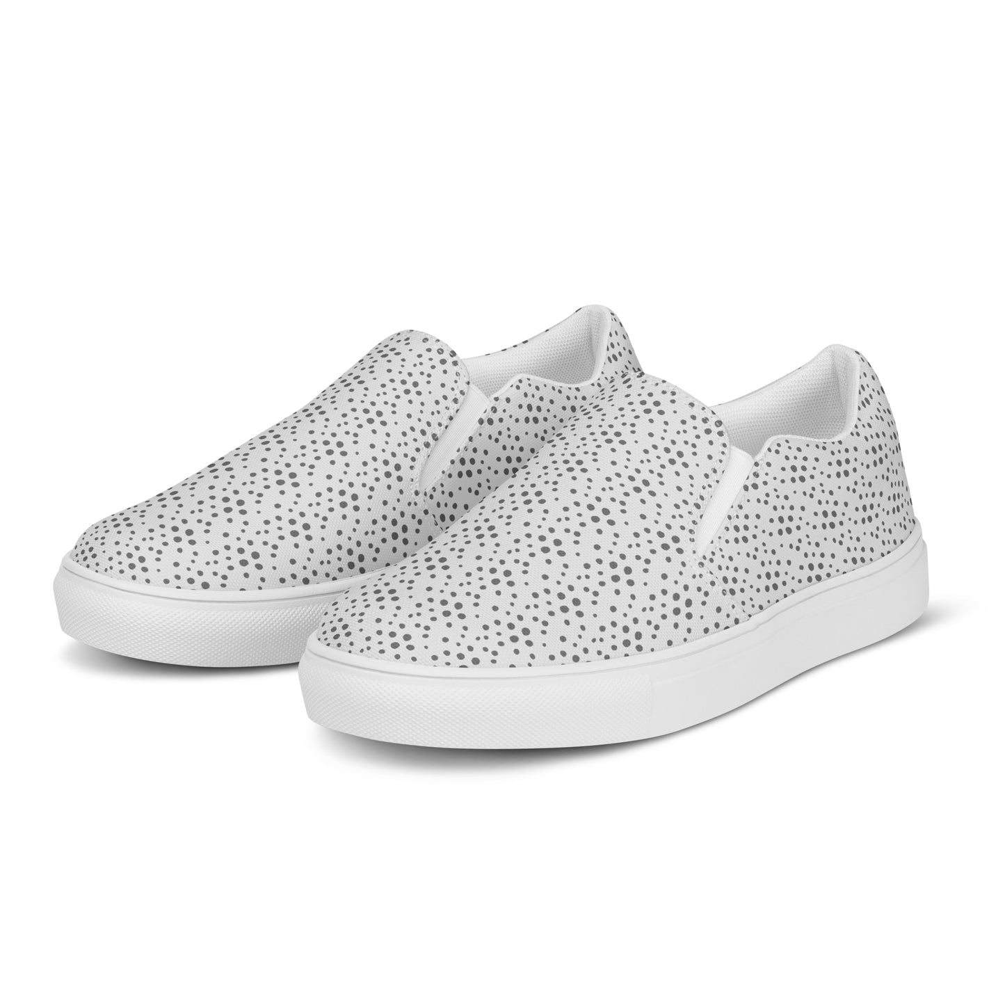 
                  
                    Phoebo Men’s Slip-On Canvas Shoes | Elegant Black & White Print
                  
                