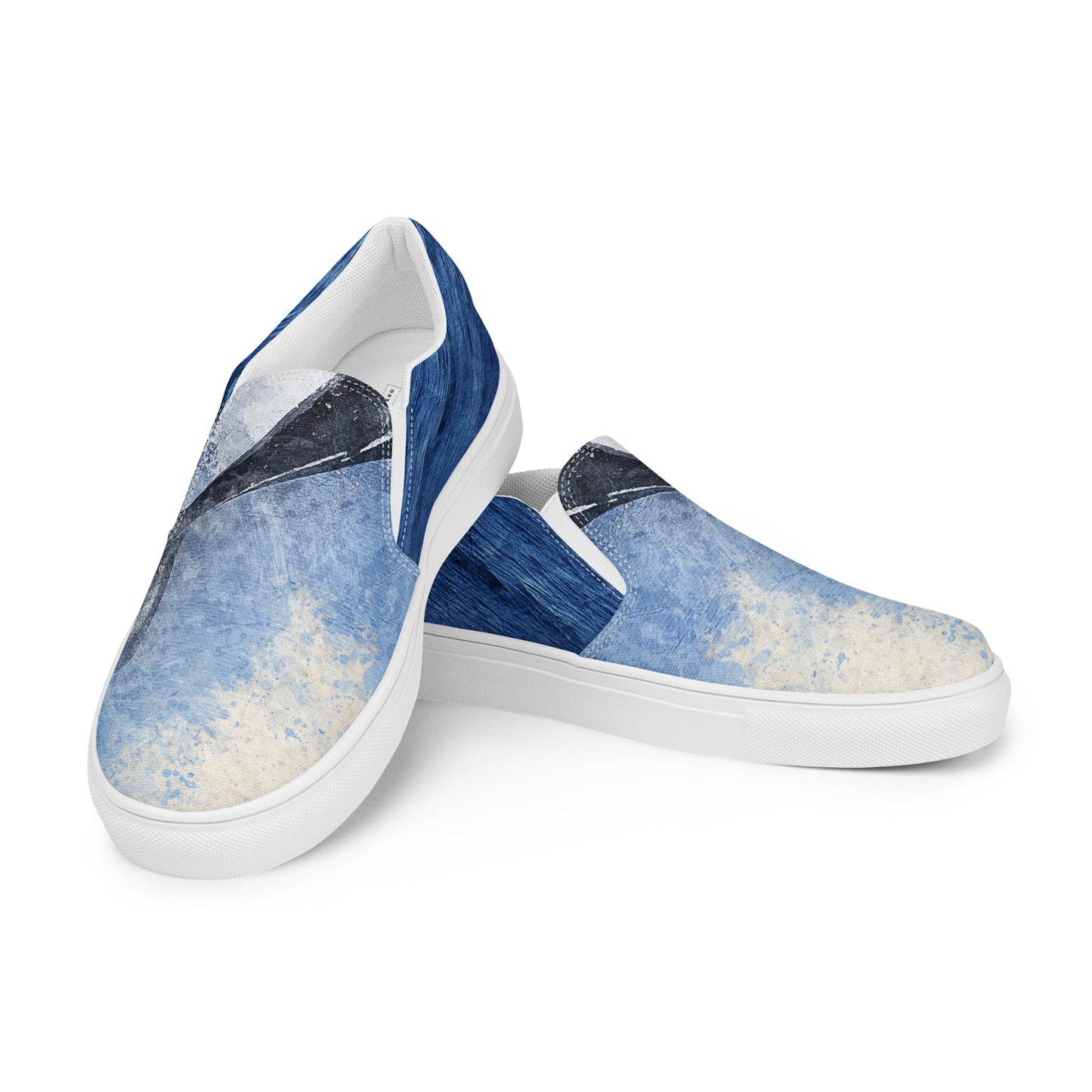 
                  
                    Men’s Blue Slip-On Canvas Shoes | Whale Print
                  
                