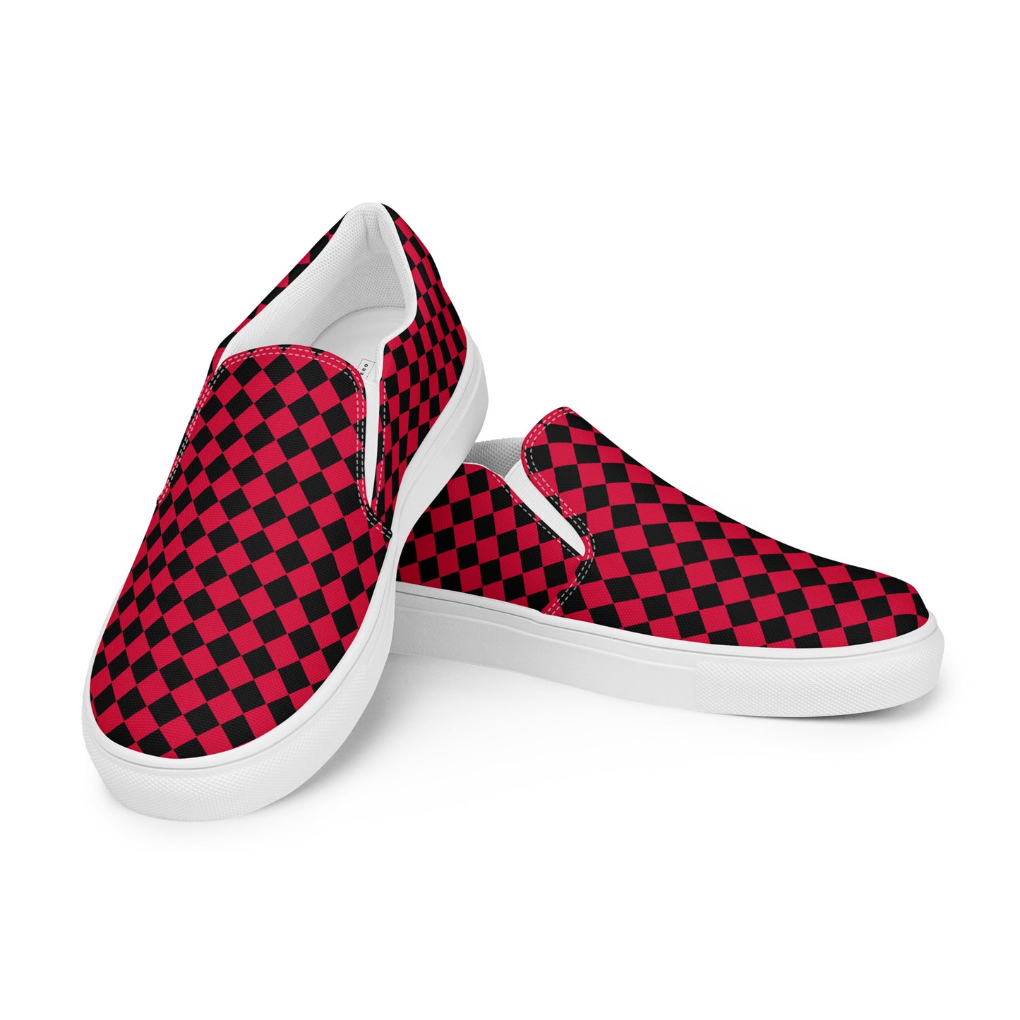 
                  
                    Black/Red Men’s Slip-On Canvas Shoes | Comfortable for Effortless Wear
                  
                