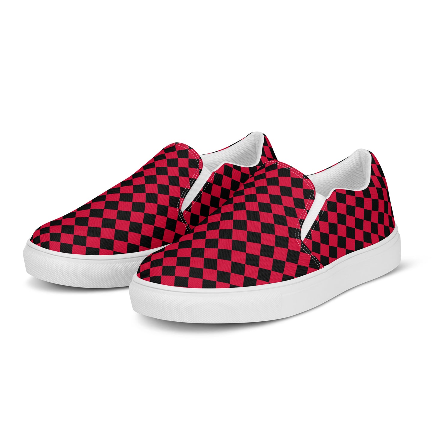 
                  
                    Black/Red Men’s Slip-On Canvas Shoes | Comfortable for Effortless Wear
                  
                