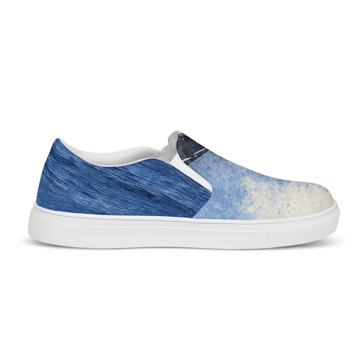 
                  
                    Men’s Blue Slip-On Canvas Shoes | Whale Print
                  
                