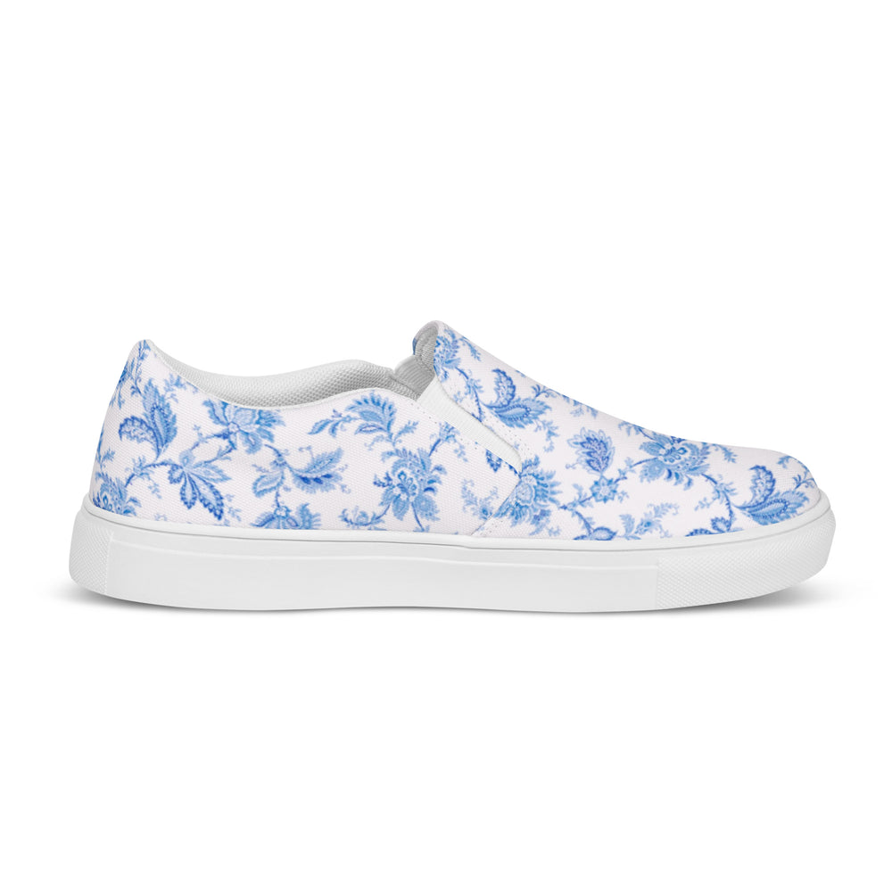 
                  
                    Floral Blue Men's Slip-On Canvas Shoes | Stylish and Comfortable Casual Footwear
                  
                