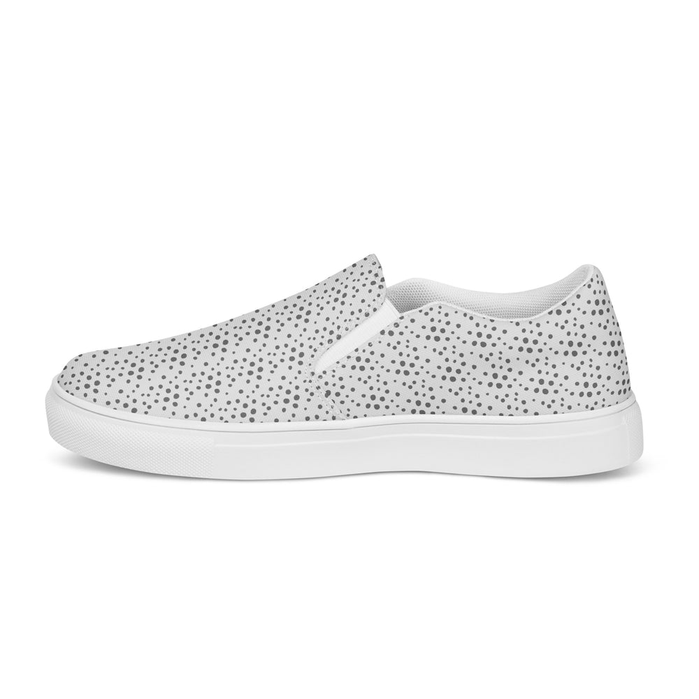 
                  
                    Phoebo Men’s Slip-On Canvas Shoes | Elegant Black & White Print
                  
                