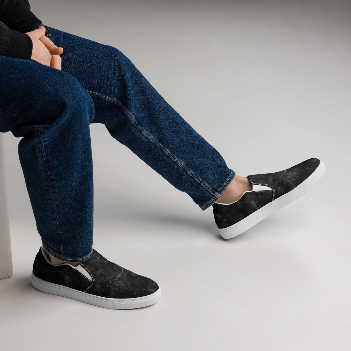 
                  
                    Men’s urban black slip-on canvas shoes
                  
                