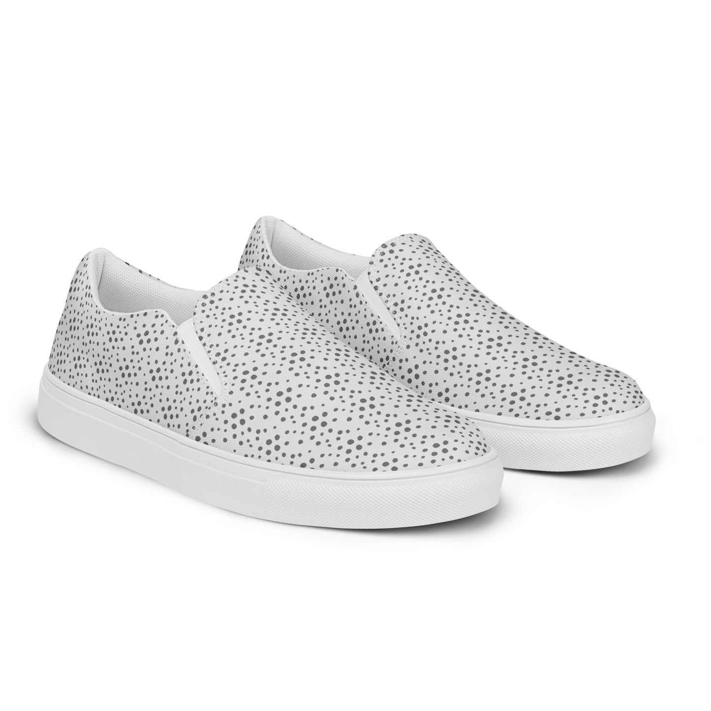 
                  
                    Phoebo Men’s Slip-On Canvas Shoes | Elegant Black & White Print
                  
                