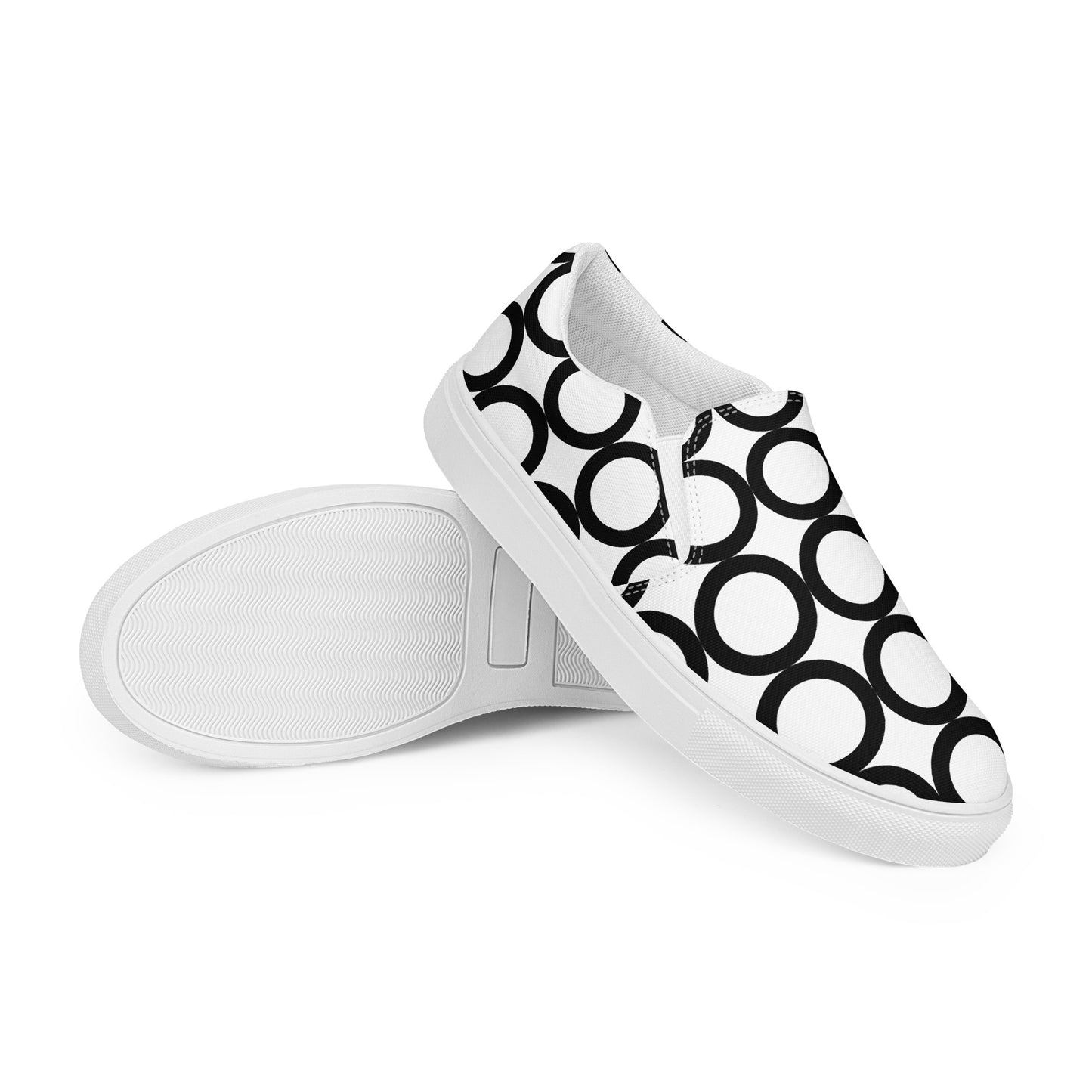 
                  
                    Black & White Men’s Slip-On Canvas Shoes | Comfortable and Casual for Everyday Wear
                  
                