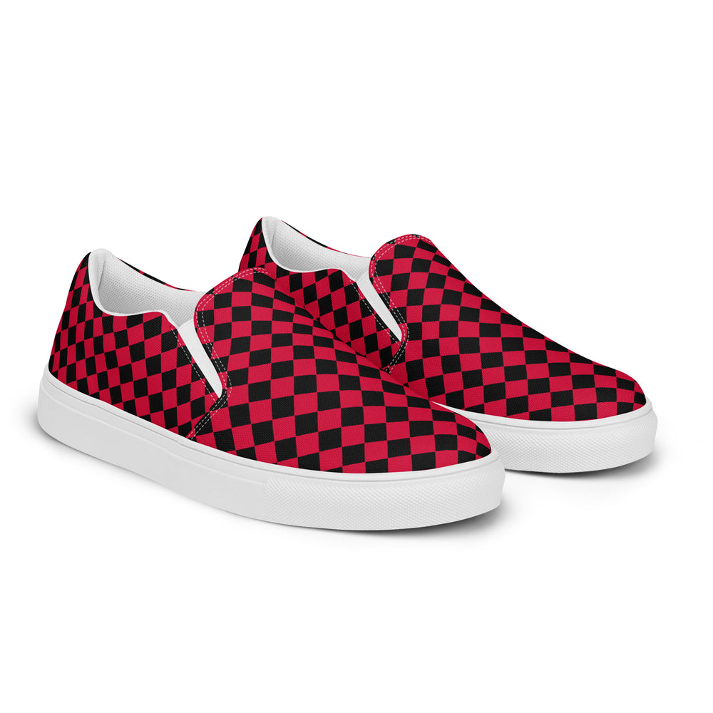 
                  
                    Black/Red Men’s Slip-On Canvas Shoes | Comfortable for Effortless Wear
                  
                