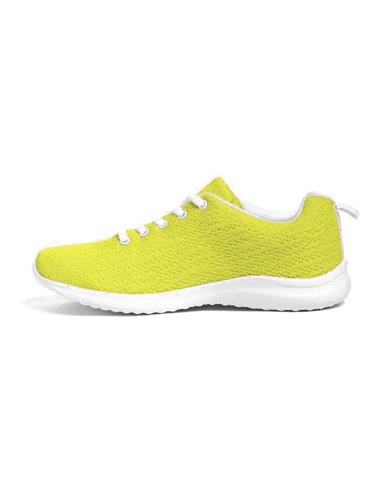 Mens Sneakers, Yellow Low Top Canvas Running Sports Shoes