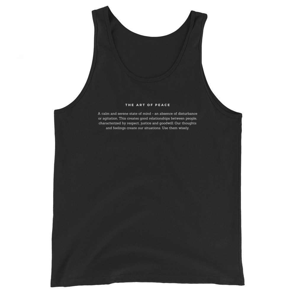 
                  
                    Men's Tank Top | The Art of Peace Text Design
                  
                