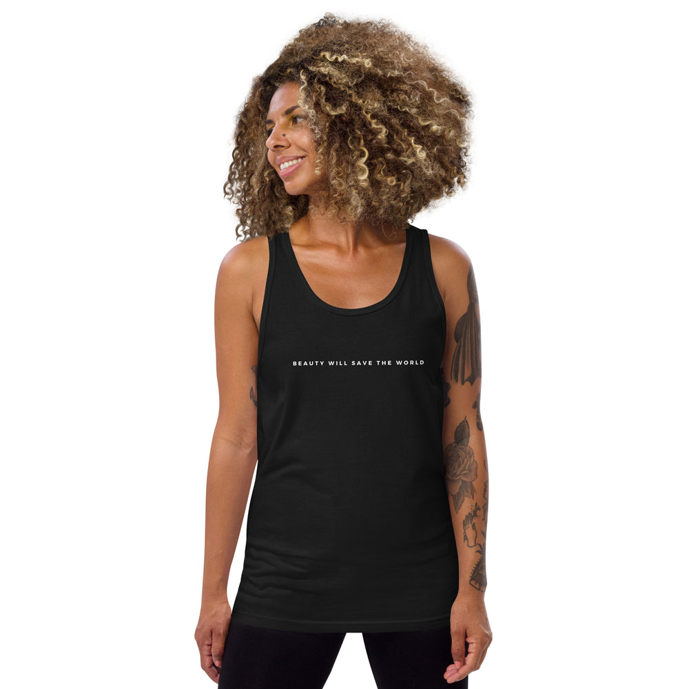 
                  
                    Beauty Will Save the World Tank Top | Racerback Tank with Inspirational Slogan
                  
                