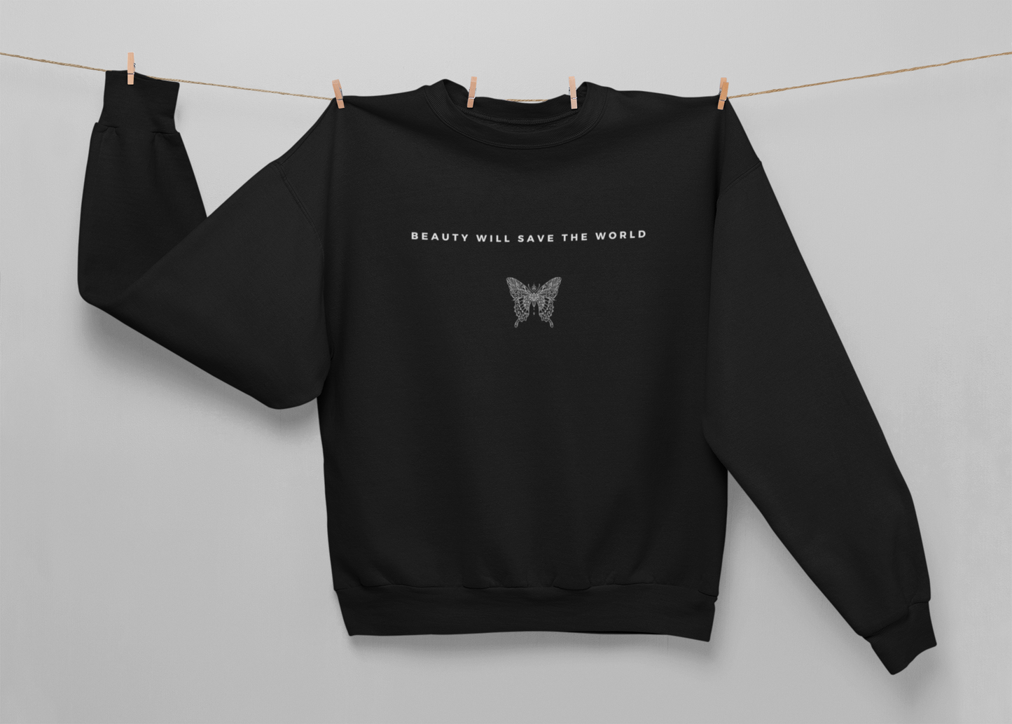 
                  
                    Butterfly Black Unisex sweatshirt | Made of recycled materials
                  
                