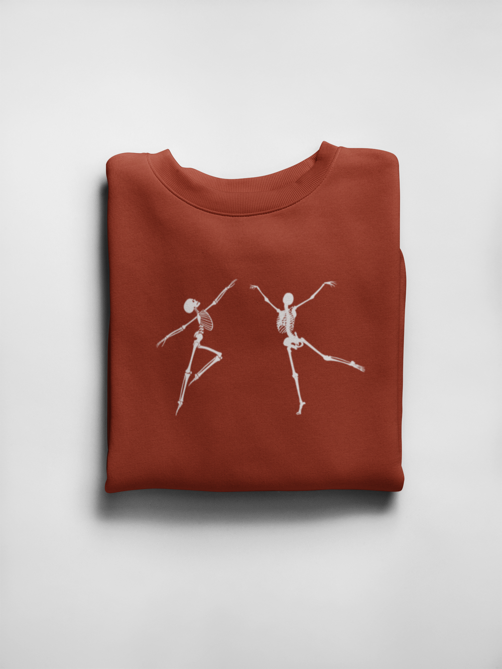 Vibrant Red Unisex organic cotton t-shirt | Skeletons Print