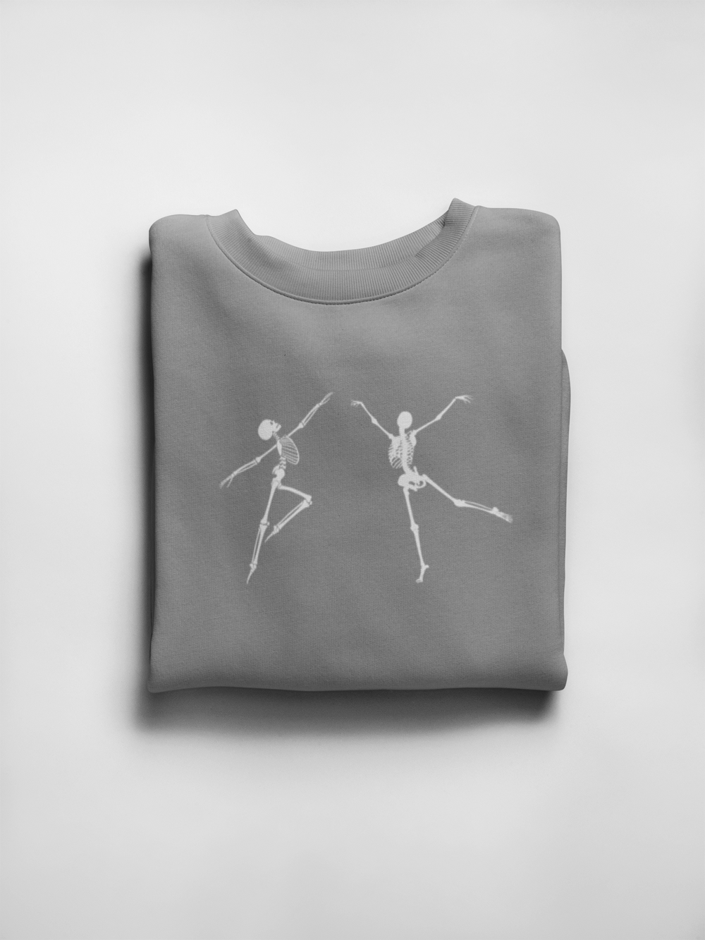 Grey Unisex Premium Sweatshirt | Dancing Skeletons Print