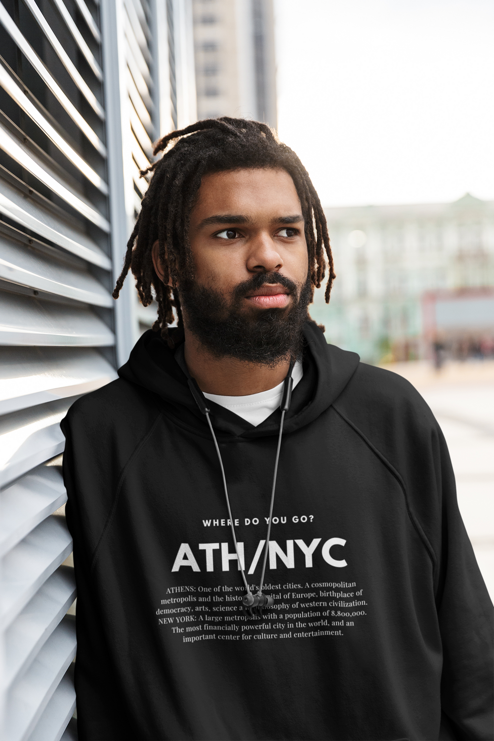 ATHENS x NEW YORK Unisex Eco Raglan Hoodie | Timeless Style