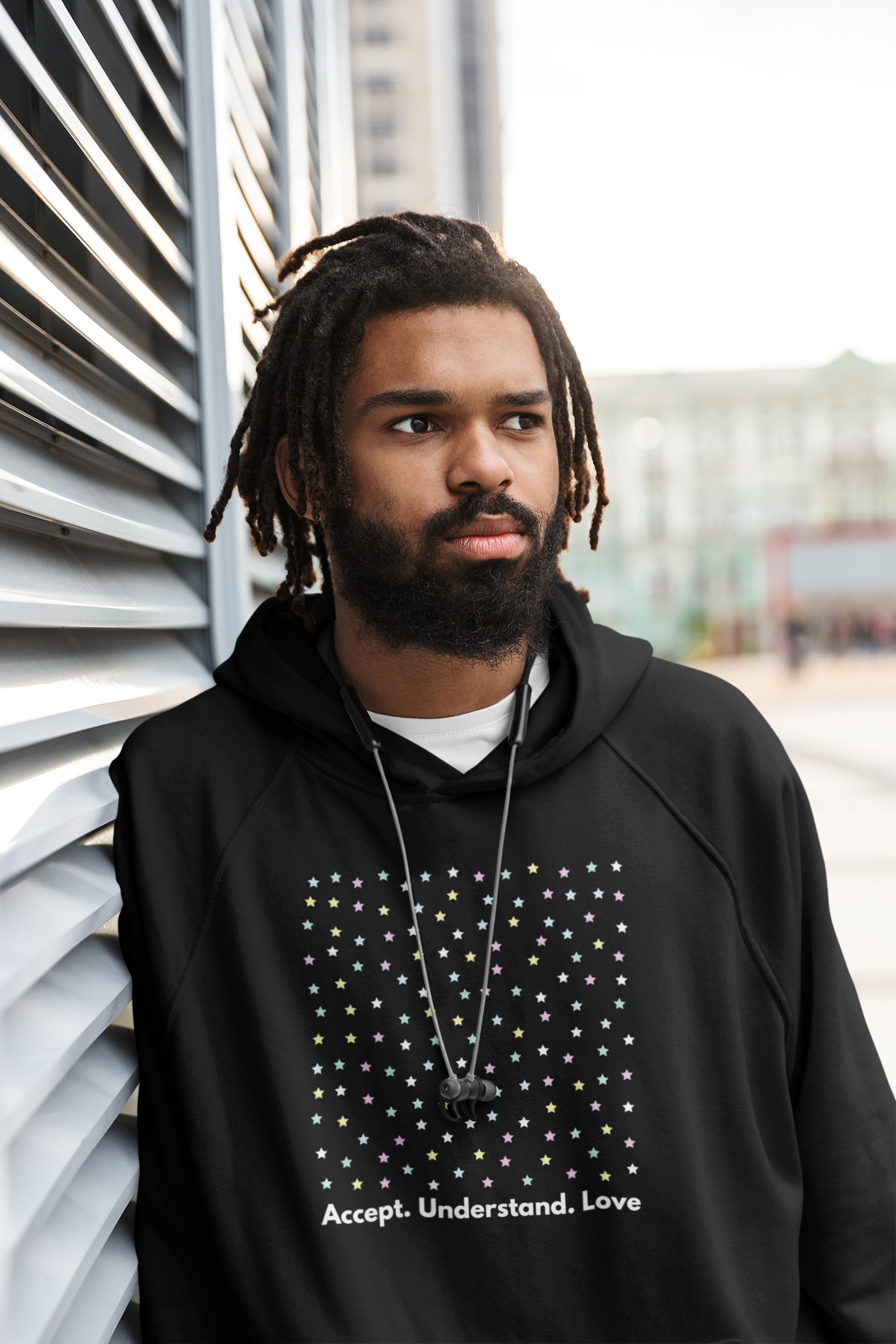 
                  
                    Unisex eco raglan hoodie | Colorful Stars Print
                  
                