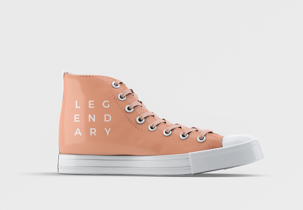 Legendary Peach Women's High Top Sneakers | Elevate Your Style with Every Step