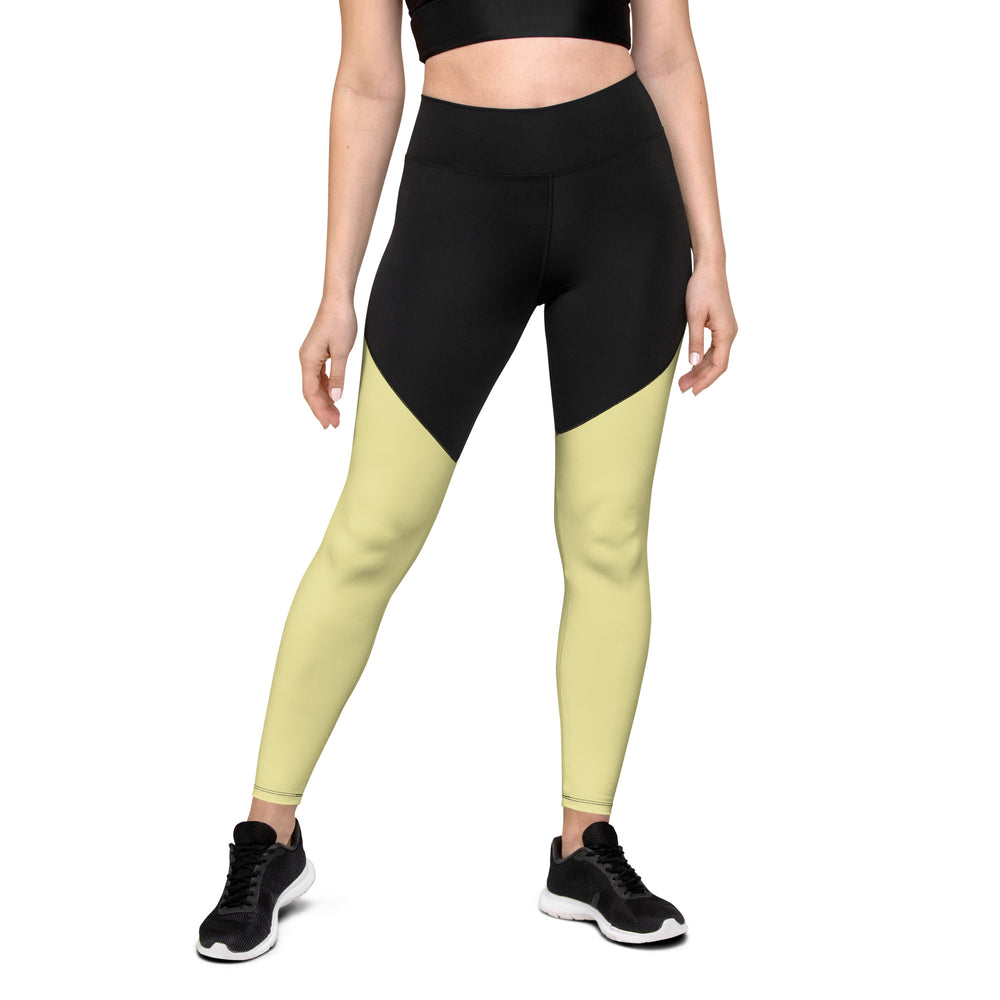 Vibrant Yellow Sports Leggings | Stylish Activewear for Your Workout