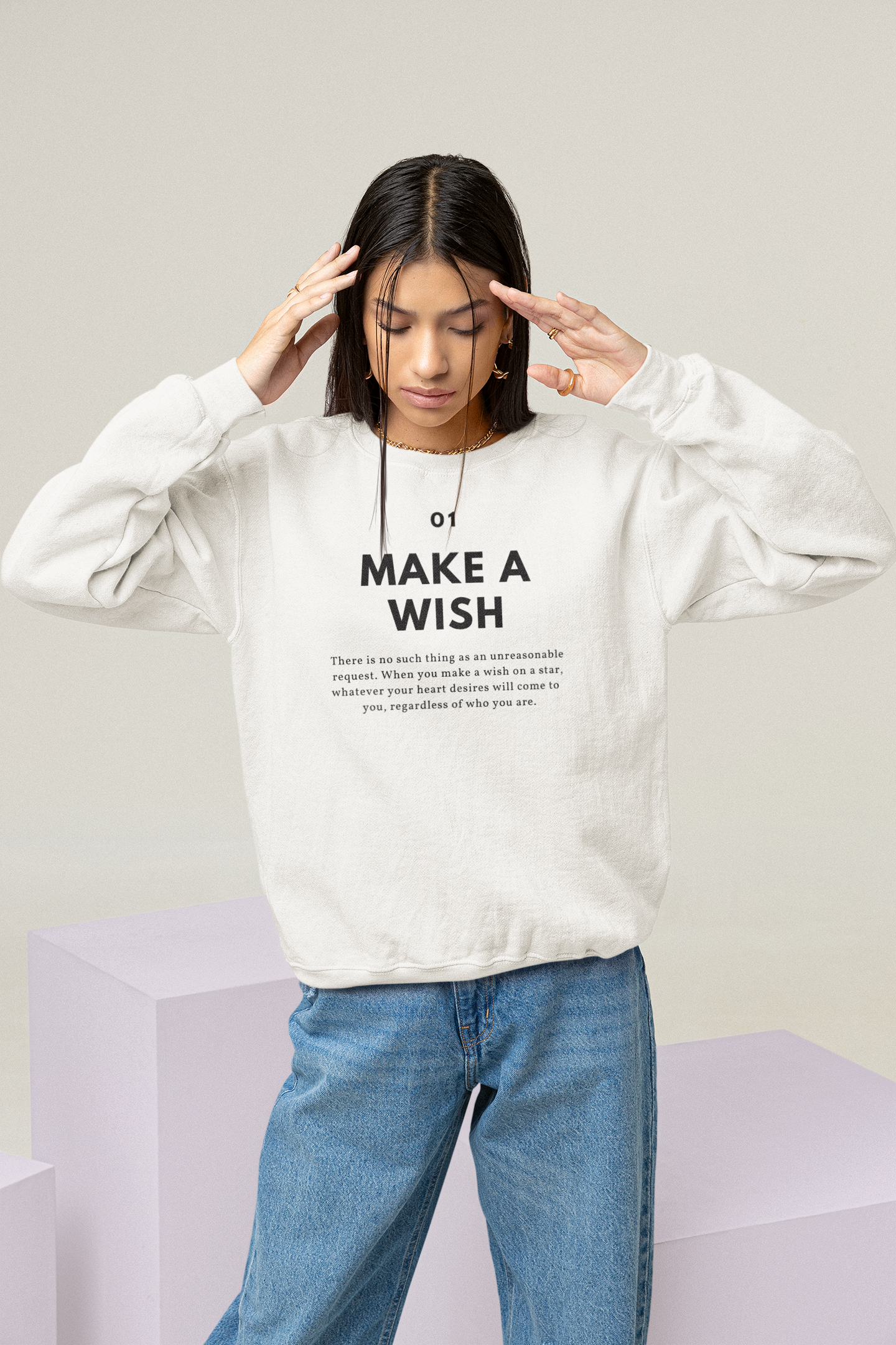 
                  
                    Make a Wish White Unisex Sweatshirt | Soft, Cozy Comfort for Everyday Wear
                  
                