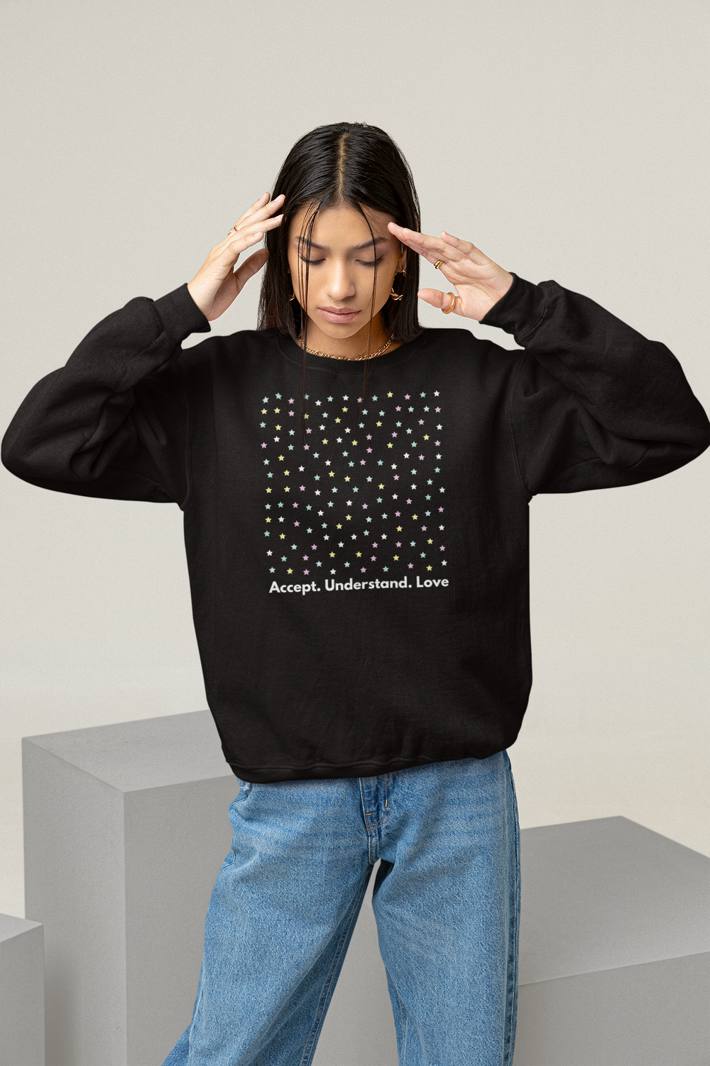 Colorful Unisex Sweatshirt | Accept, Understand, Love