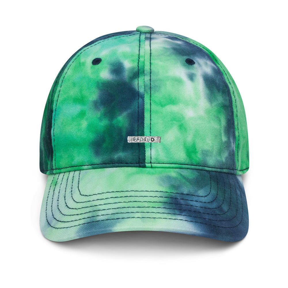 Vibrant Green-Blue Tie-Dye Hat – Stylish and Trendy Accessory for Any Outfit