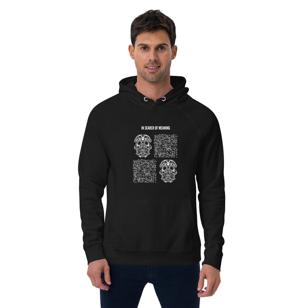 
                  
                    Trendy Black Hoodie with Skulls Print | Eco Raglan Hoodie
                  
                