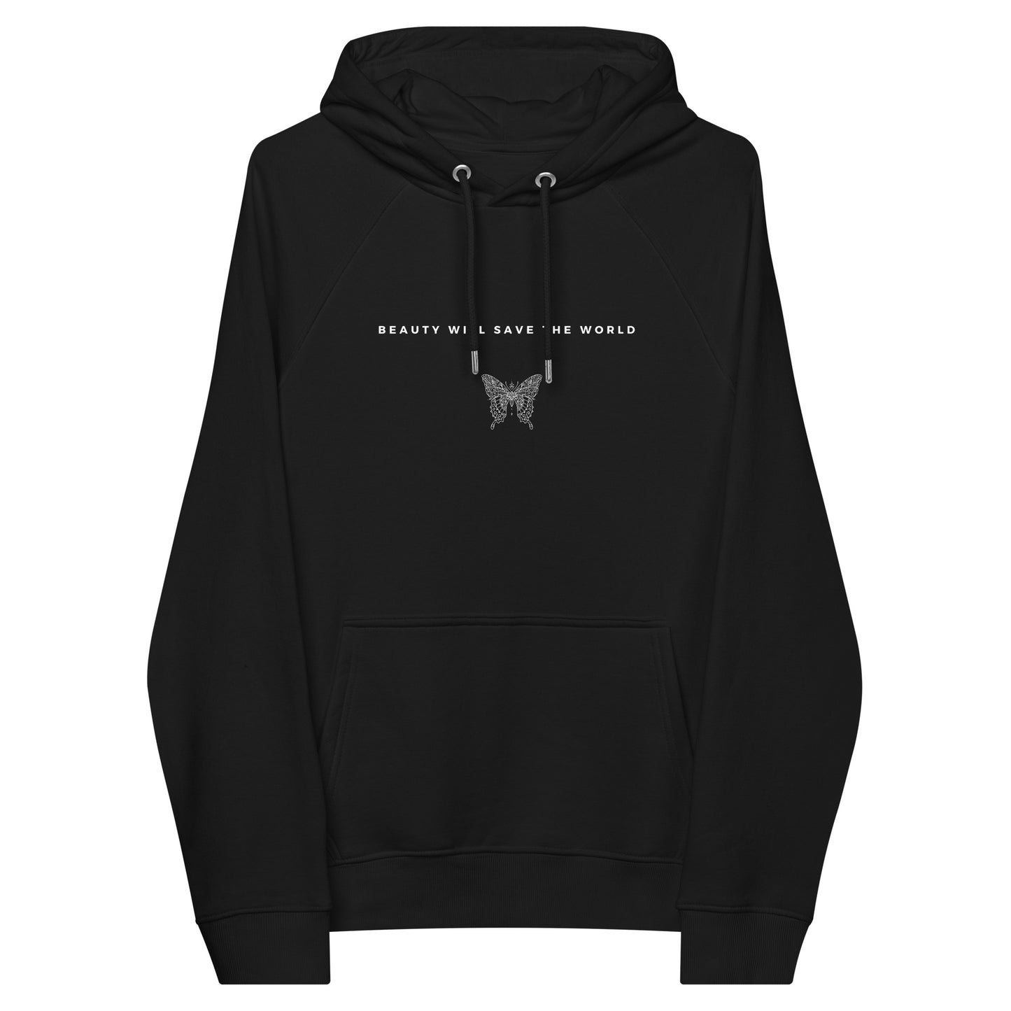 
                  
                    Butterfly | Black Unisex eco raglan hoodie
                  
                