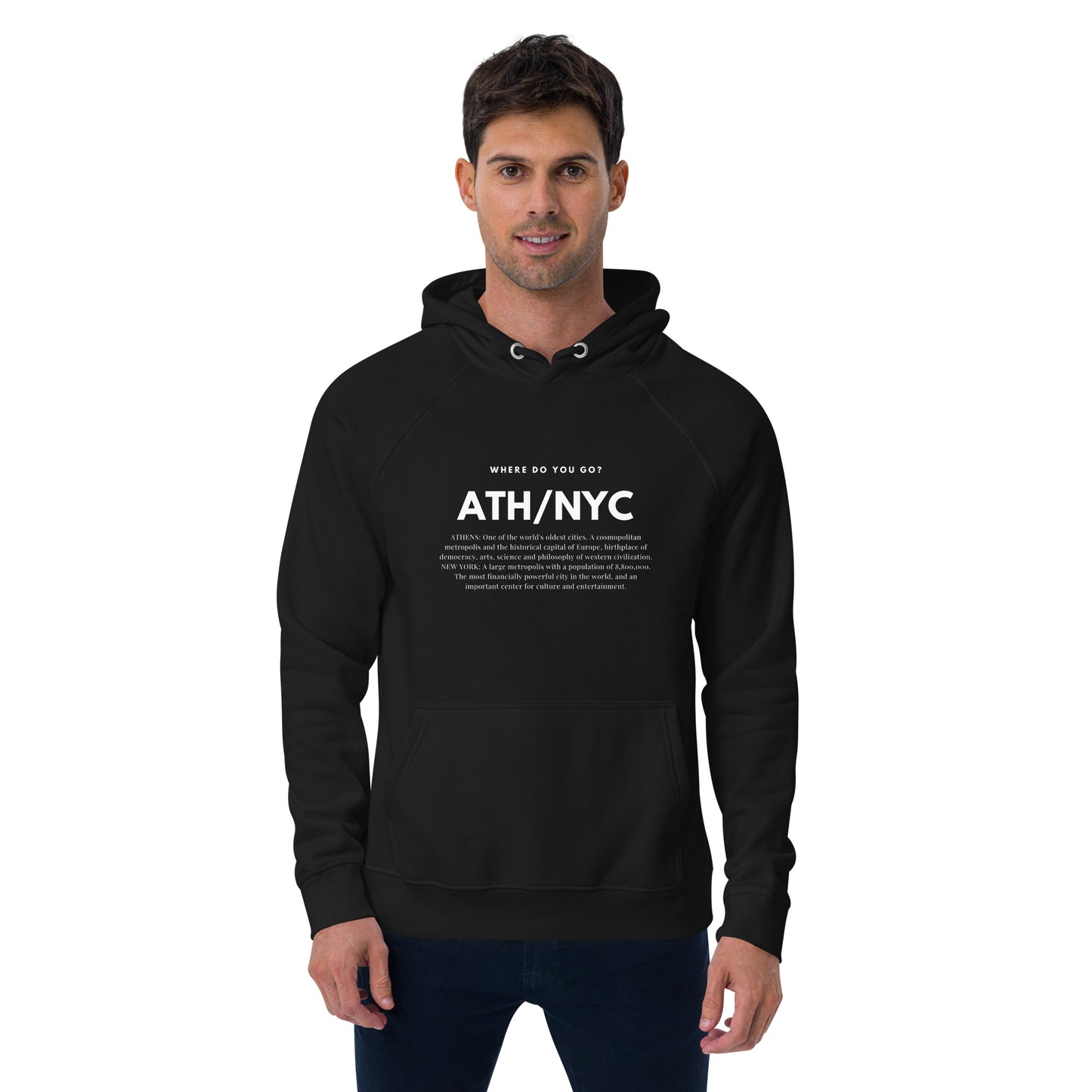 
                  
                    ATHENS x NEW YORK Unisex Eco Raglan Hoodie | Timeless Style
                  
                