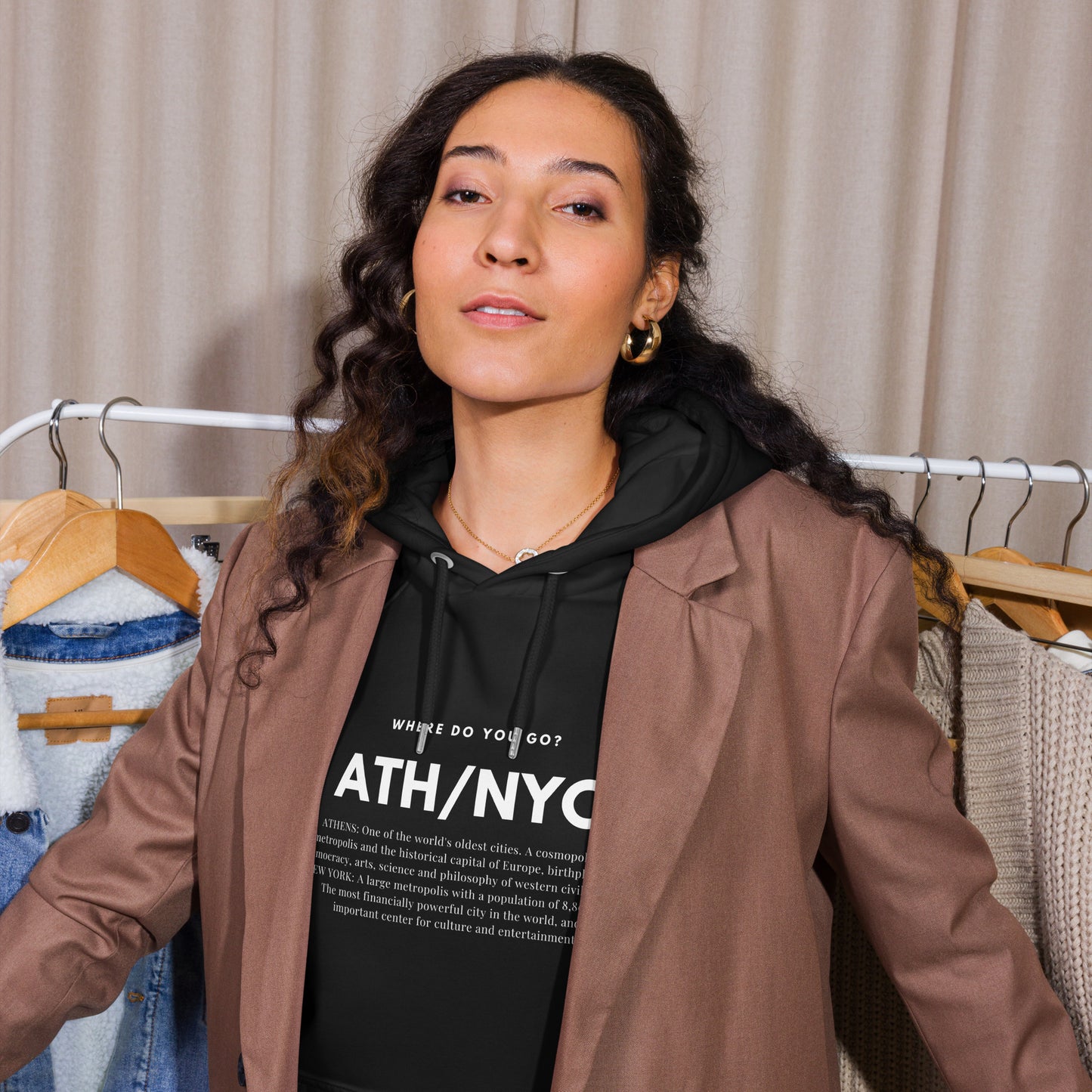 
                  
                    ATHENS x NEW YORK Unisex Eco Raglan Hoodie | Timeless Style
                  
                