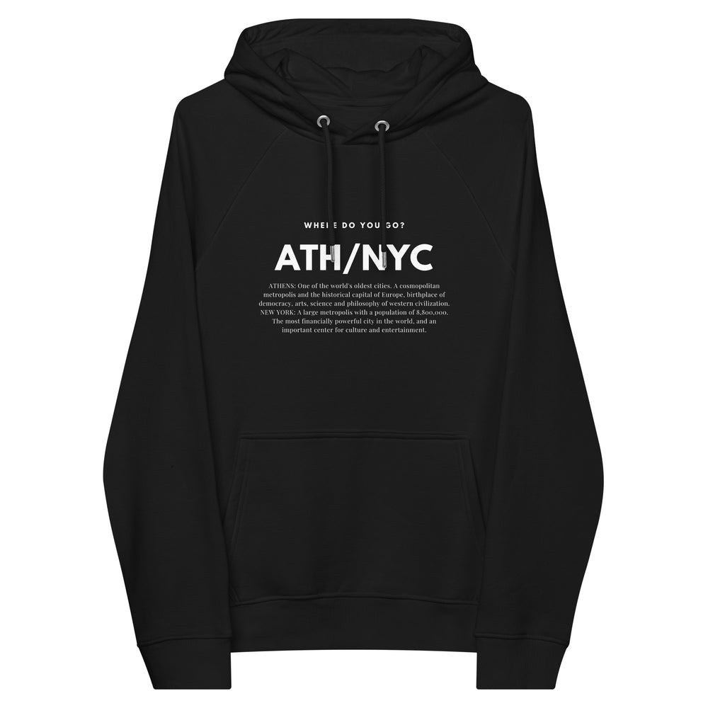 
                  
                    ATHENS x NEW YORK Unisex Eco Raglan Hoodie | Timeless Style
                  
                