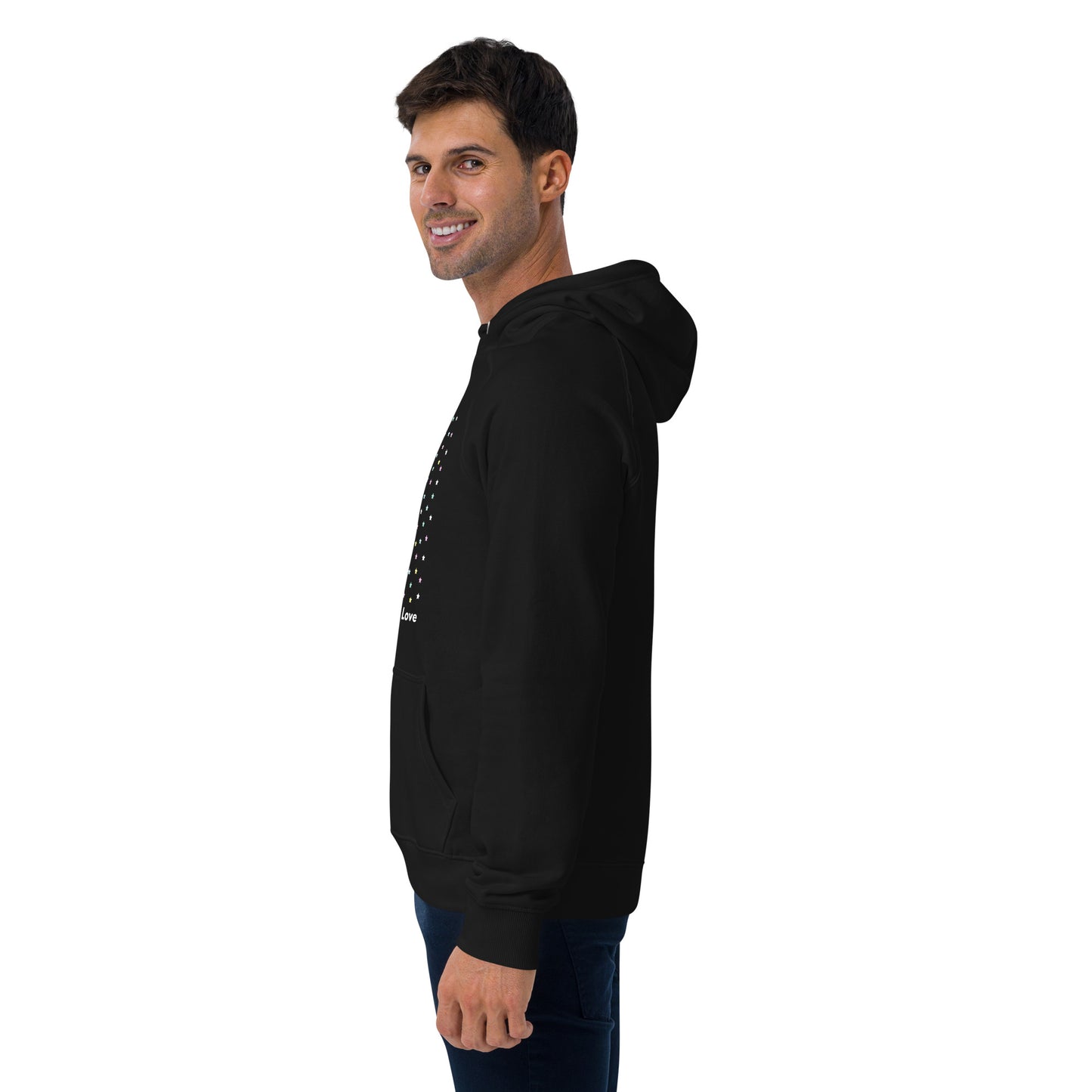 
                  
                    Colorful Stars eco raglan hoodie | Accept, Understand, Love
                  
                