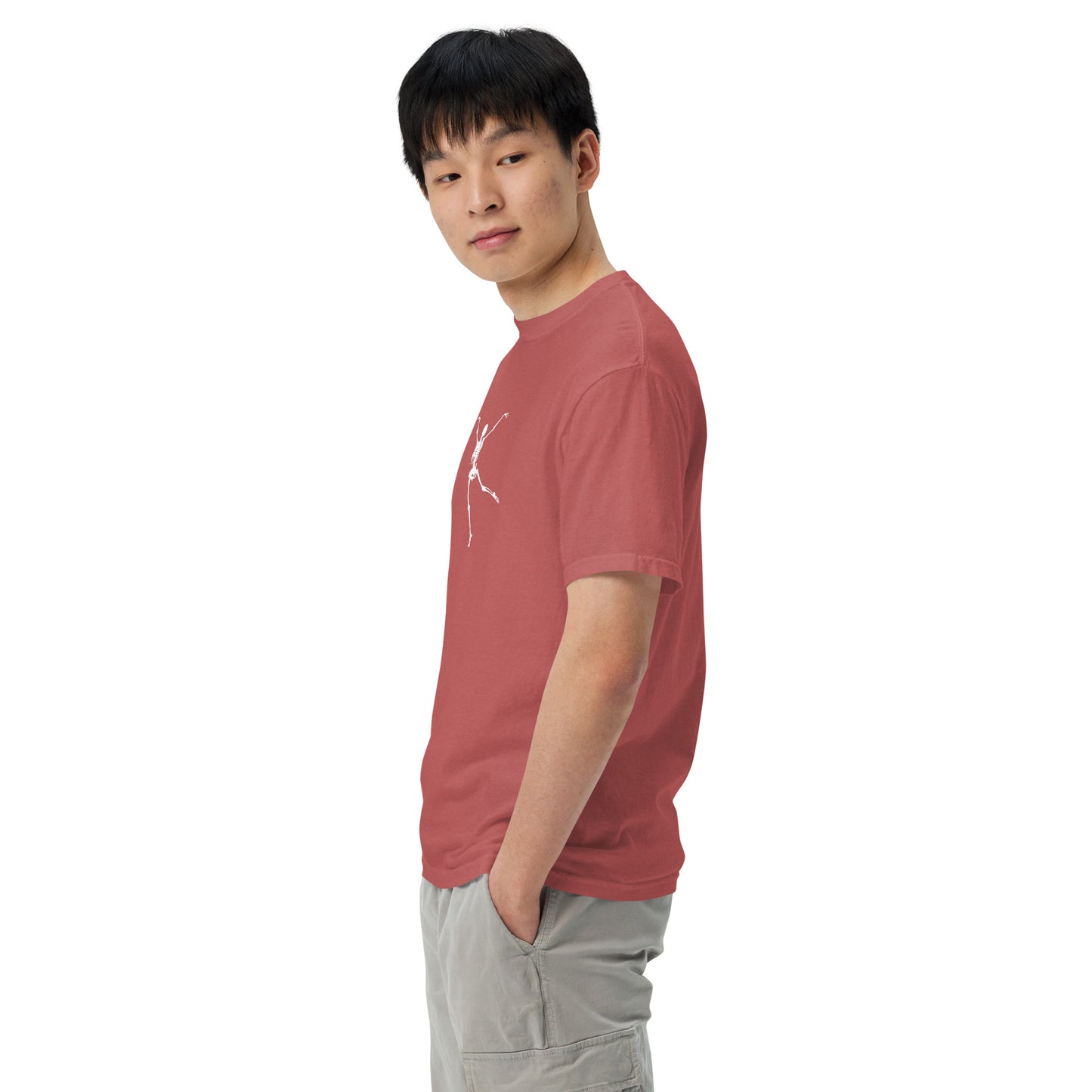
                  
                    Pink Unisex garment-dyed heavyweight t-shirt | Skeletons Print
                  
                