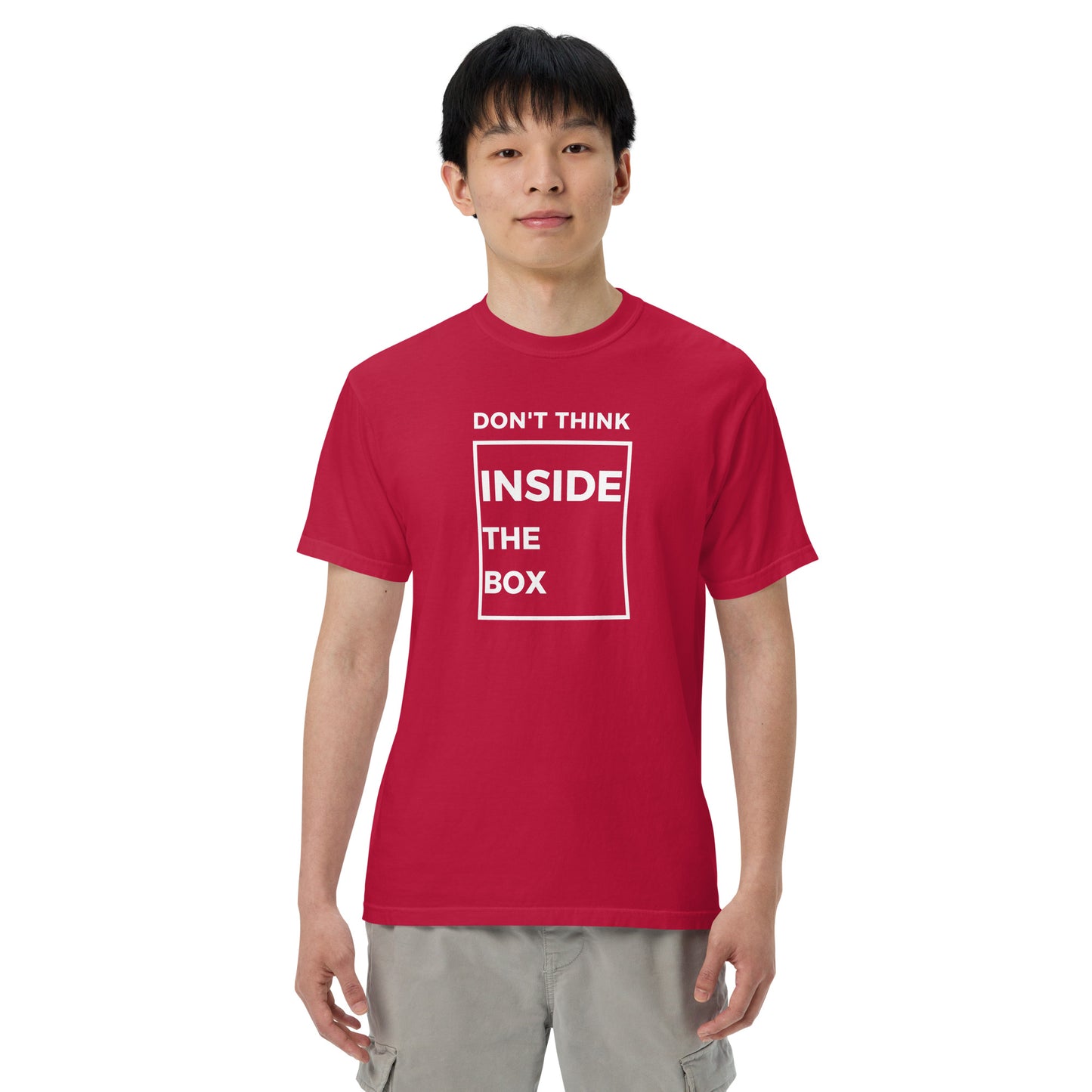 
                  
                    Don't Think Inside the Box - Unisex Garment-Dyed Heavyweight T-Shirt
                  
                