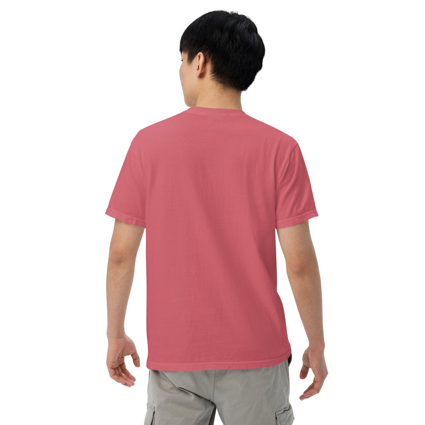 
                  
                    Pink garment-dyed heavyweight t-shirt | Dancing Skeletons Print
                  
                