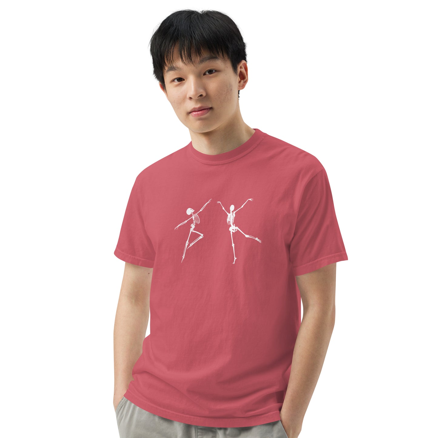 
                  
                    Pink Unisex garment-dyed heavyweight t-shirt | Skeleton Print
                  
                