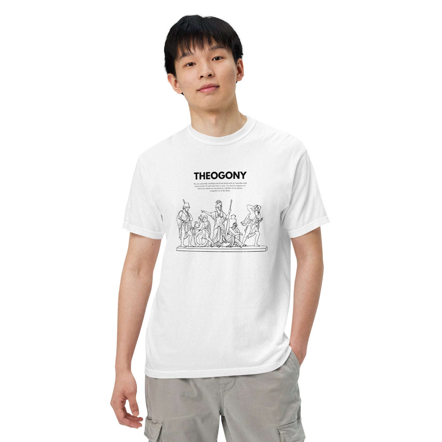 
                  
                    White Unisex Premium T-shirt | Ancient Heroes Print
                  
                