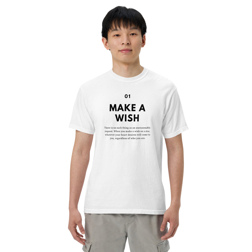 
                  
                    White Unisex garment-dyed heavyweight t-shirt | MAKE A WISH
                  
                