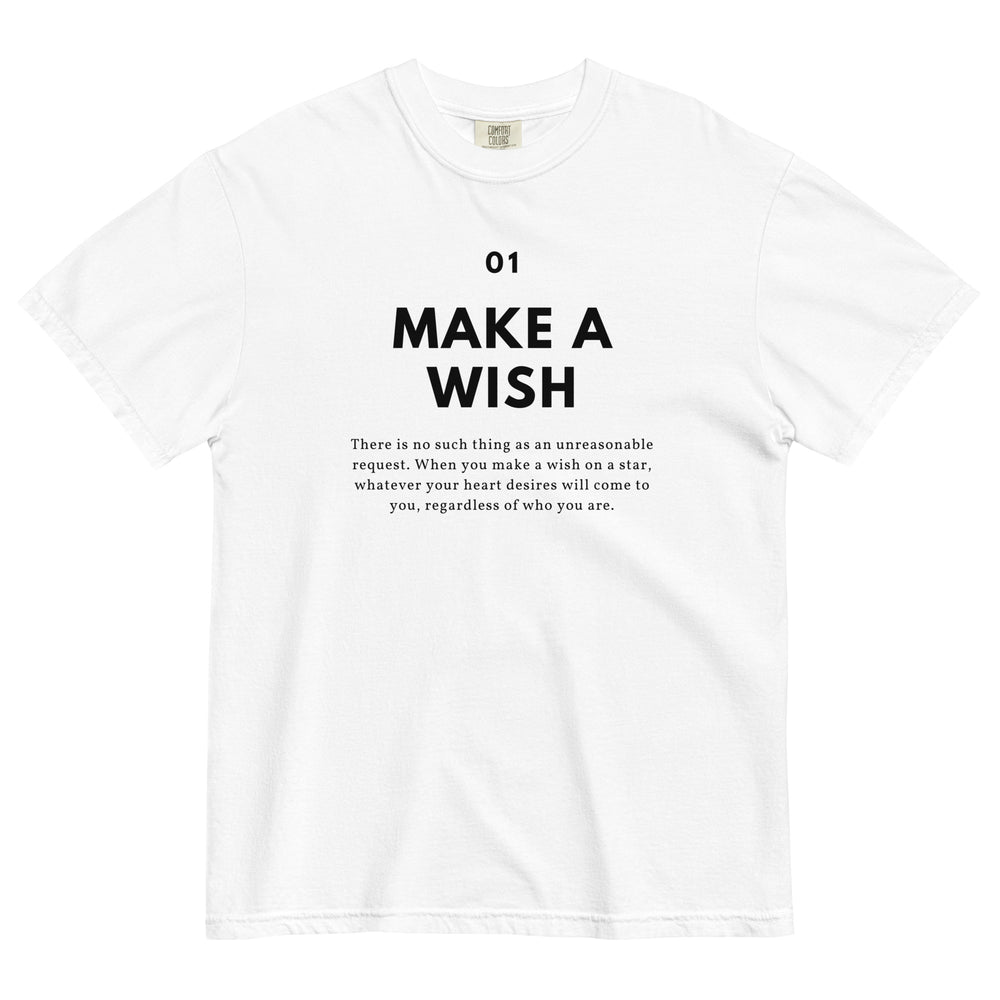 
                  
                    White Unisex garment-dyed heavyweight t-shirt | MAKE A WISH
                  
                