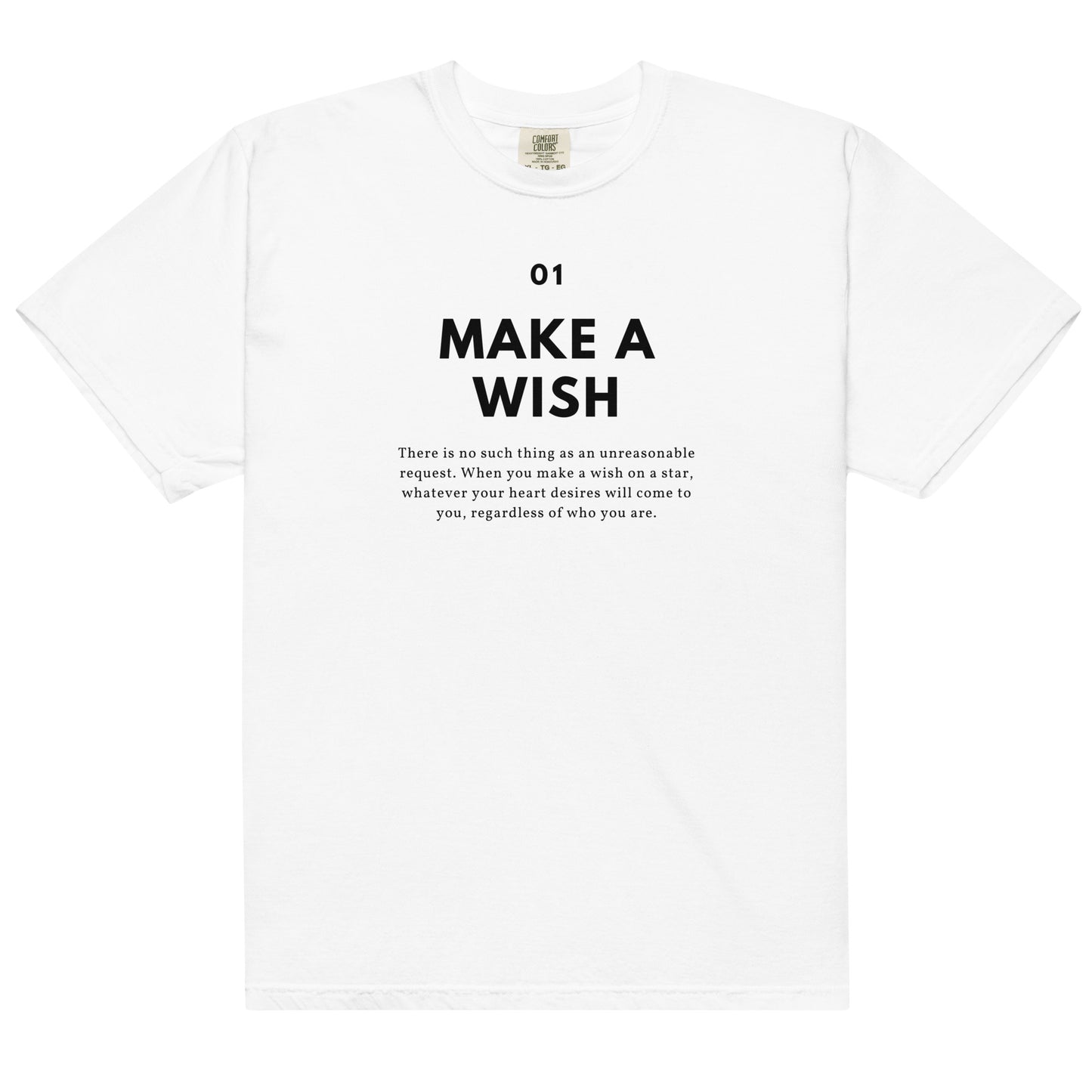 
                  
                    White Garment-dyed heavyweight t-shirt | Positive Message
                  
                