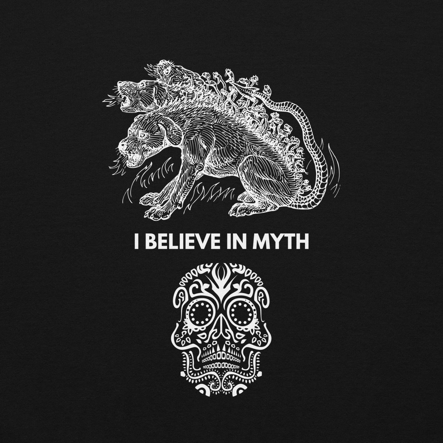 
                  
                    Black Unisex Hoodie | I Believe In Myth Quote
                  
                