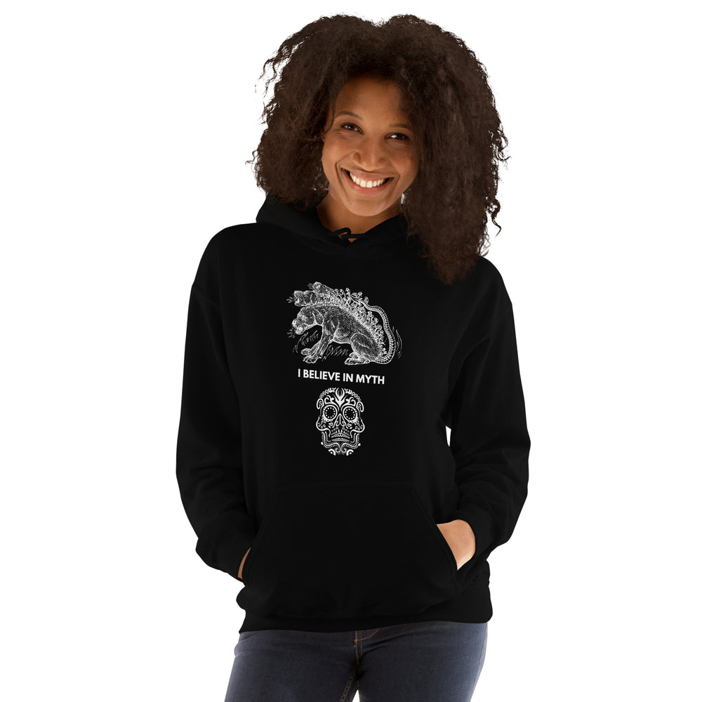 
                  
                    Black Unisex Hoodie | I Believe In Myth Quote
                  
                