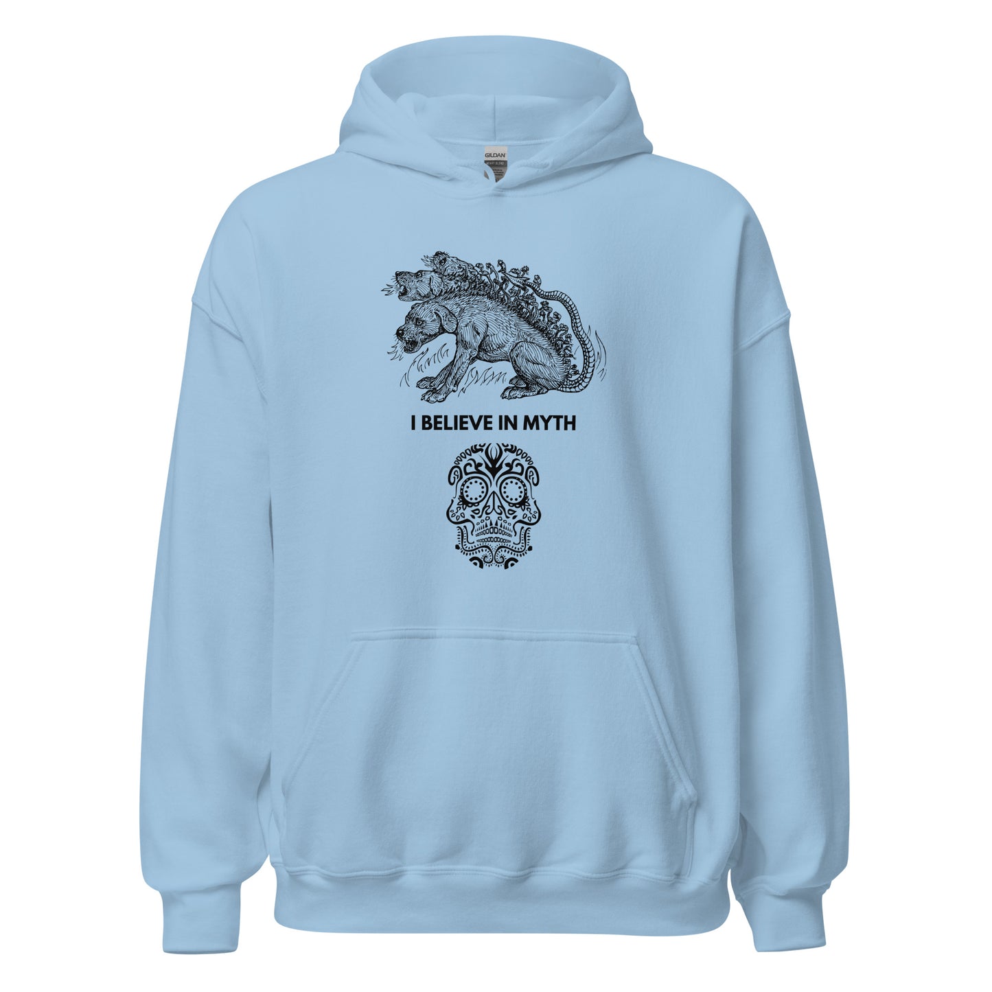 
                  
                    I Believe In Myth | Light Blue Unisex Hoodie
                  
                