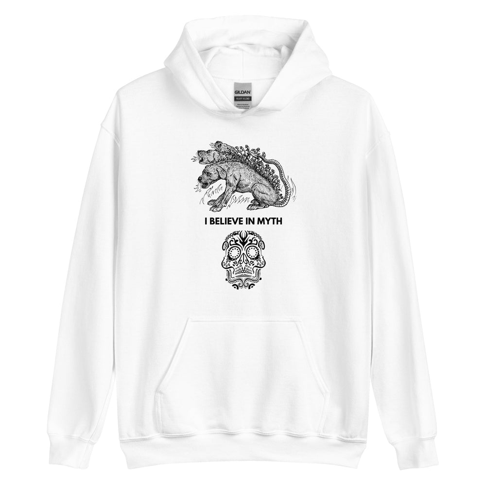 
                  
                    Believe In Myth White Hoodie | Stylish and Inspirational Hoodie with Quote
                  
                