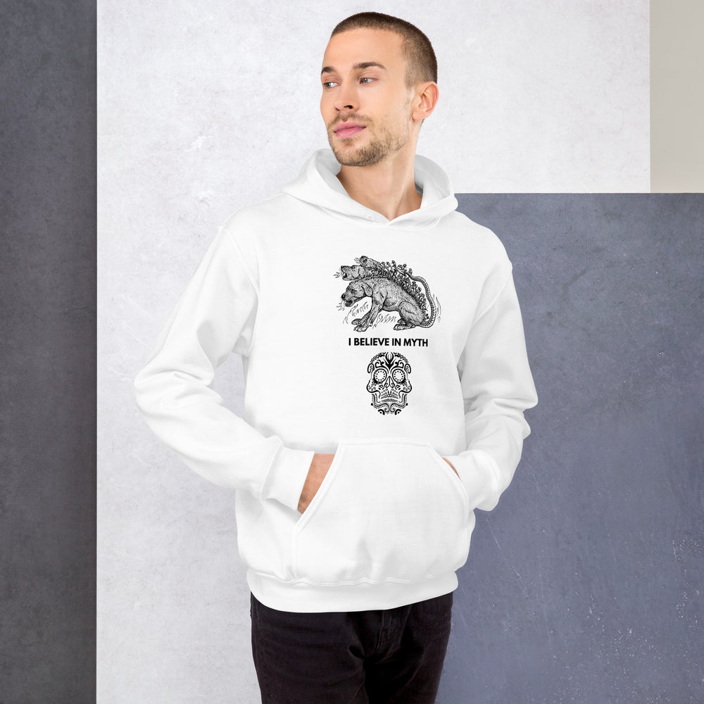 
                  
                    Believe In Myth White Hoodie | Stylish and Inspirational Hoodie with Quote
                  
                