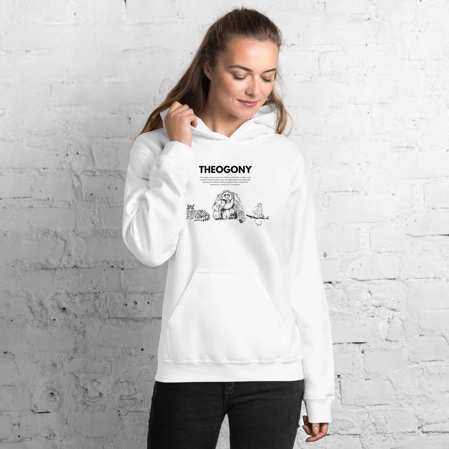 
                  
                    White Unisex Hoodie | Inspiring Jungle Print
                  
                