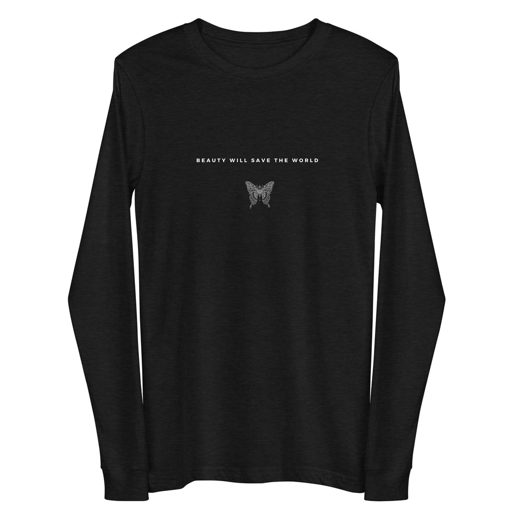 
                  
                    Butterfly Black Unisex Long Sleeve Tee | Inspiring Quote
                  
                