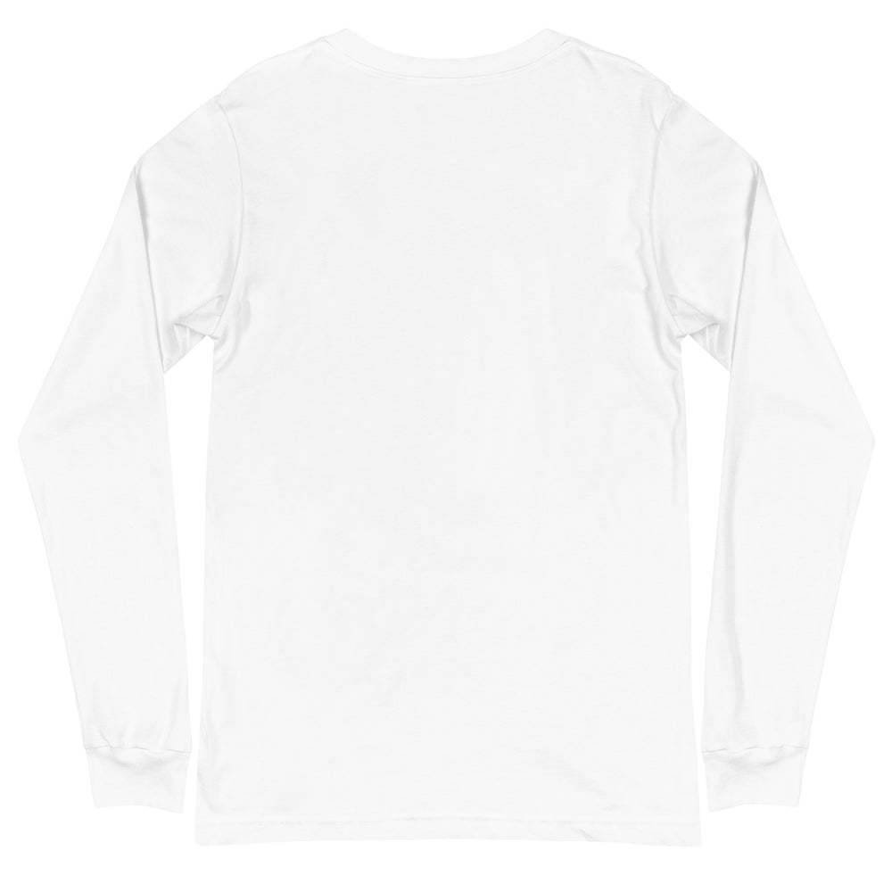 
                  
                    White Unisex Long Sleeve Tee | Cross, skull, fish, and shell print
                  
                