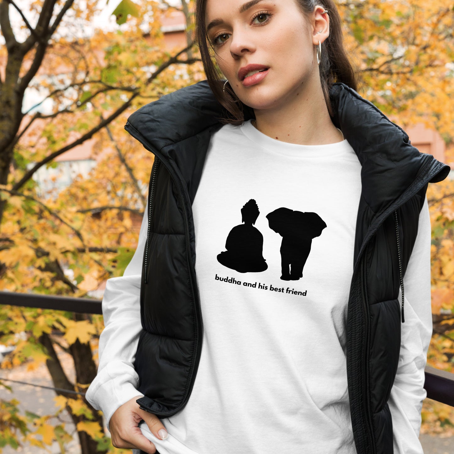 
                  
                    Buddha Long Sleeve Tee | Inspirational Fashion Statement
                  
                