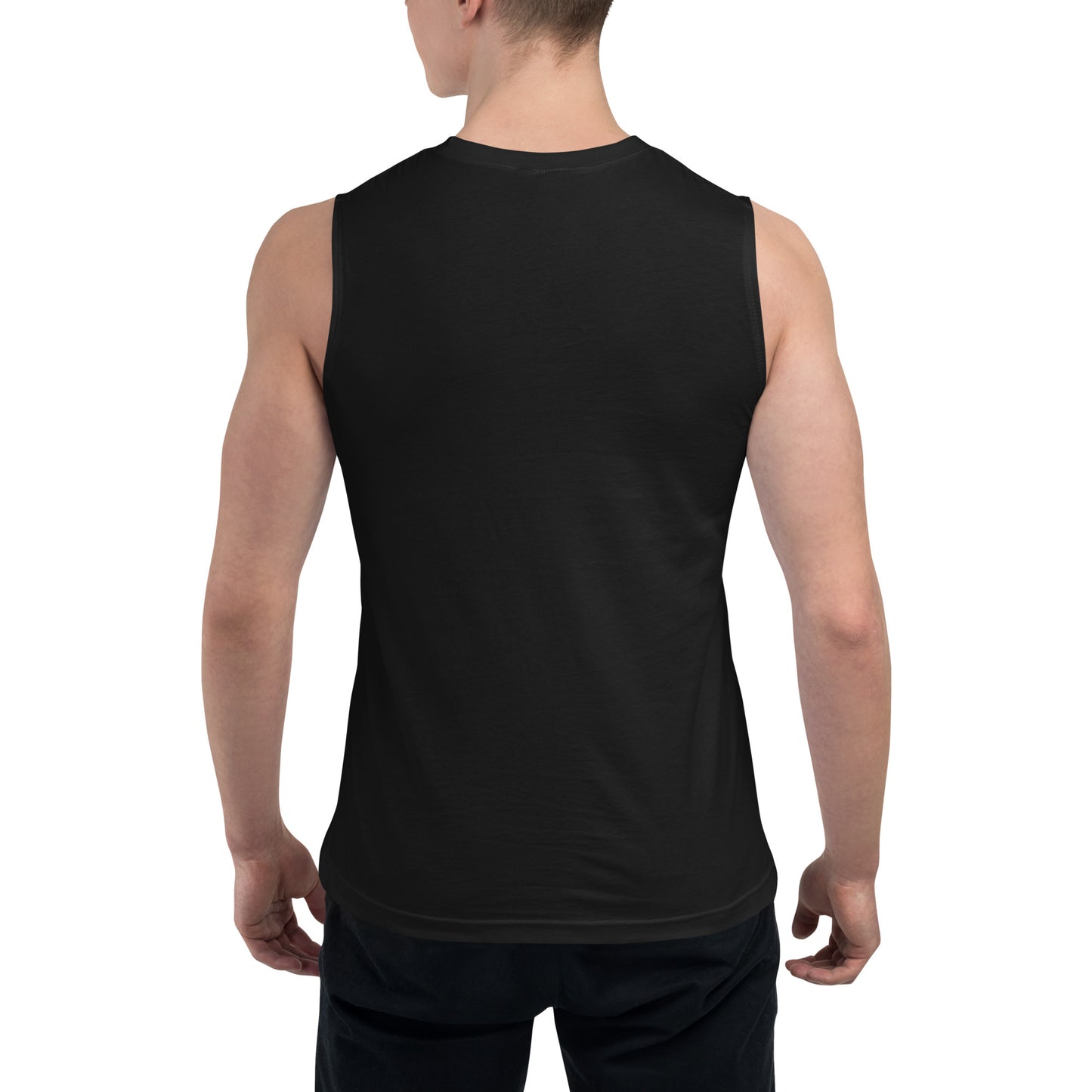
                  
                    Phoebo Black Muscle Shirt | Sleek Fit for Active and Casual Wear
                  
                