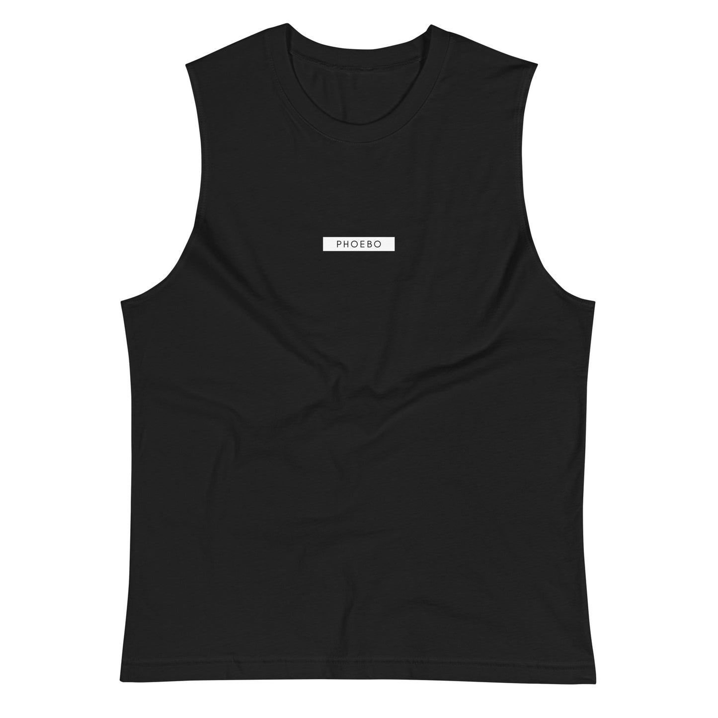 
                  
                    Phoebo Black Muscle Shirt | Sleek Fit for Active and Casual Wear
                  
                